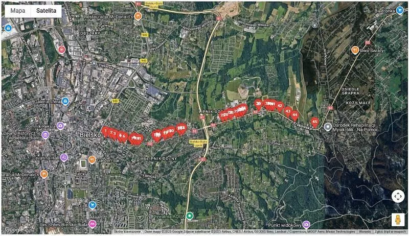 Bielsko Biała mapa