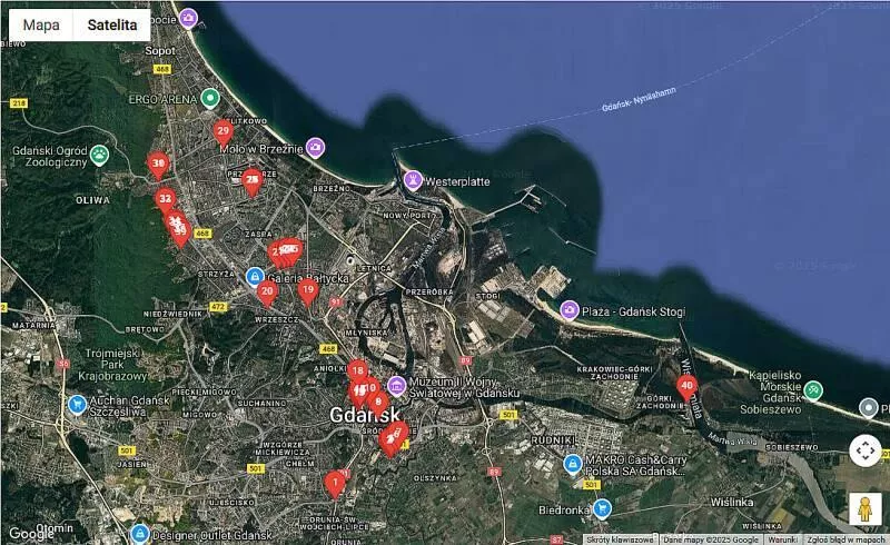 Mapa Gdańsk