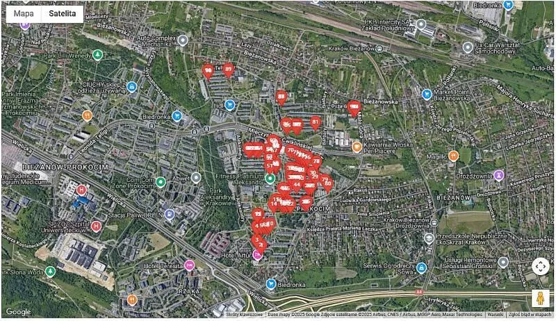 Kraków mapa