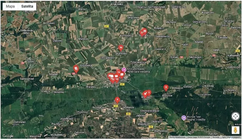 Nakło mapa