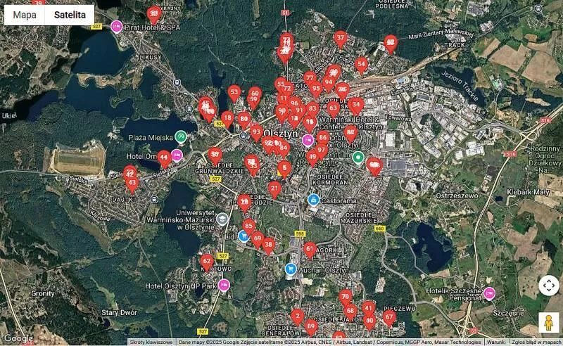 Olsztyn mapa