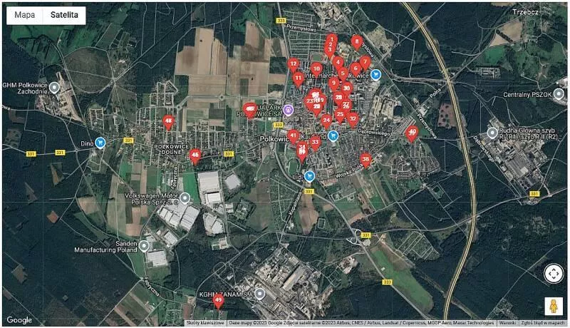 Polkowice Mapa