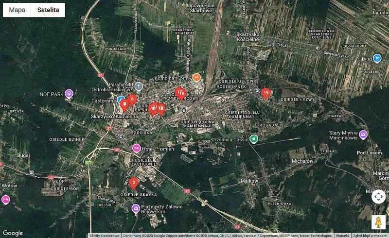 Mapa Skarżysko