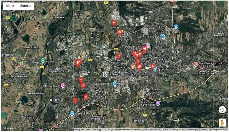 Tarnów 1 mapa